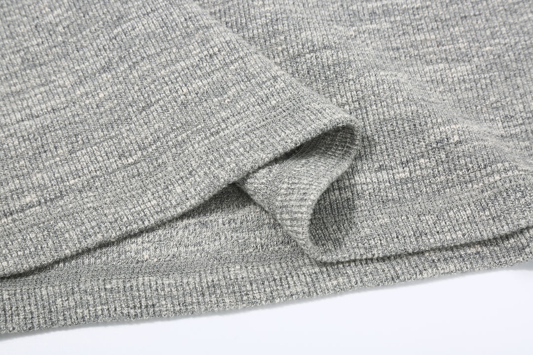 UES 602530 Half Cardigan Stitch Long Sleeve T-Shirt – Crew Neck