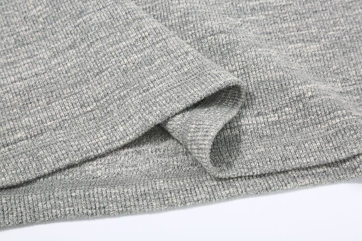 UES 602530 Half Cardigan Stitch Long Sleeve T-Shirt – Crew Neck