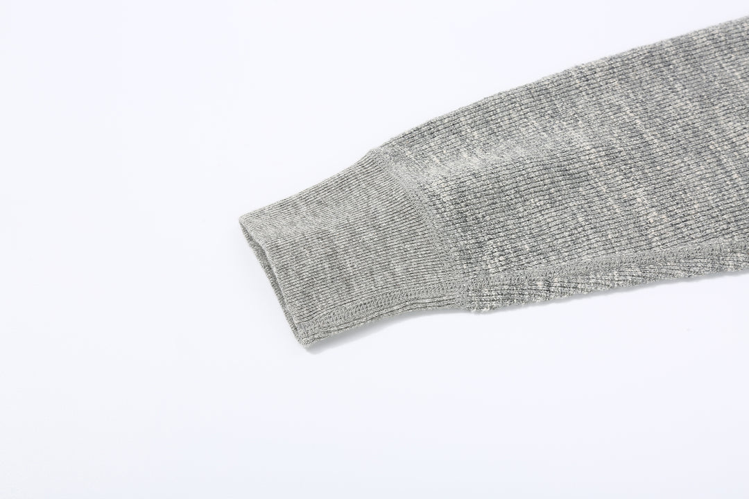 UES 602530 Half Cardigan Stitch Long Sleeve T-Shirt – Crew Neck