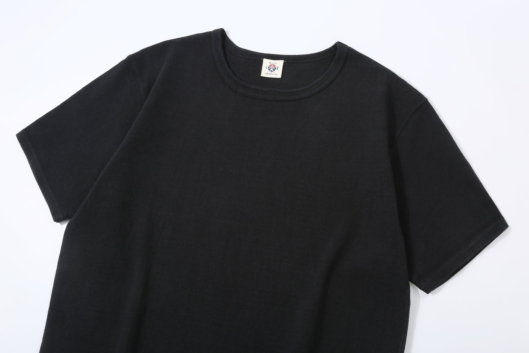 Samurai Jeans SJST-TW01 extra heavyweight T-shirt made in Japan crew neck black front full view