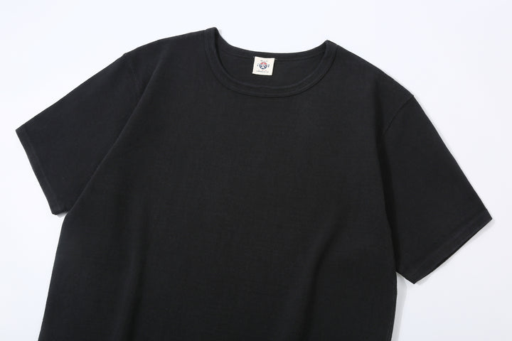 Samurai Jeans SJST-TW01 extra heavyweight T-shirt made in Japan crew neck black front full view