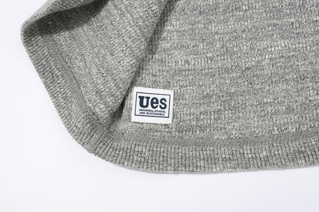 UES 602530 Half Cardigan Stitch Long Sleeve T-Shirt – Crew Neck