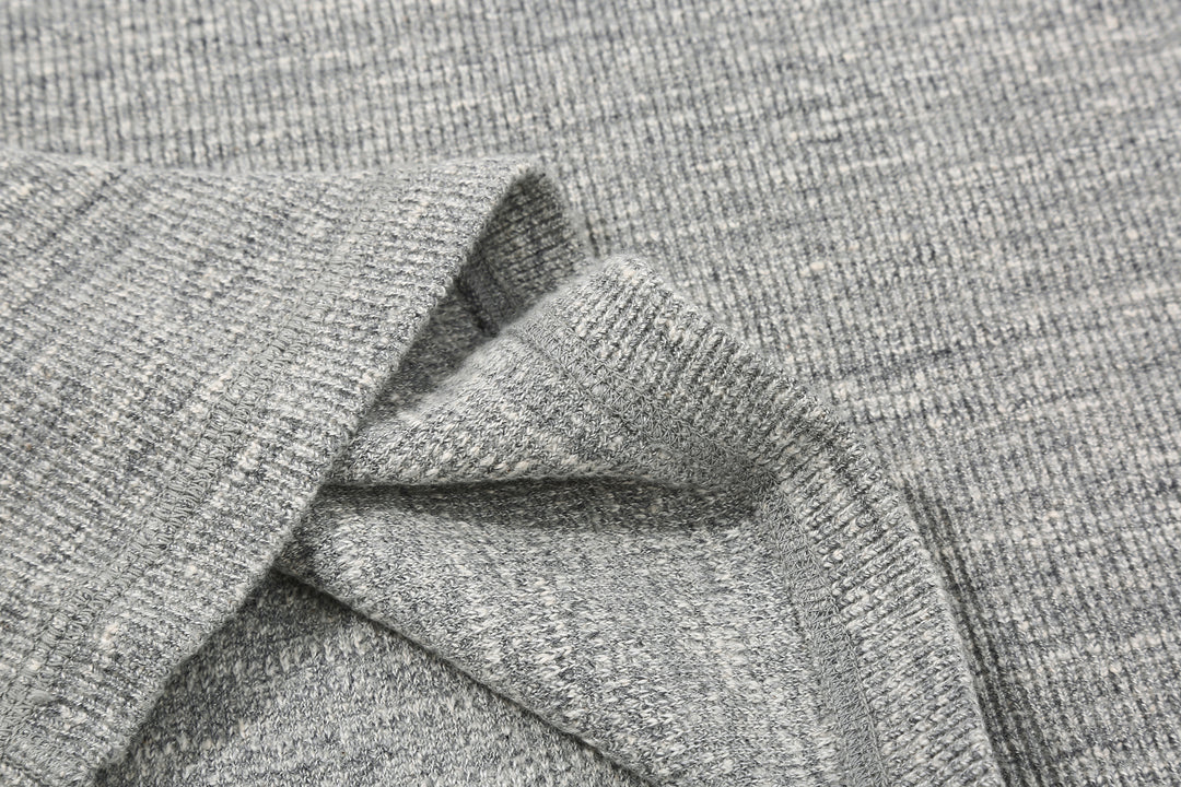 UES 662531 Half Cardigan Stitch Long Sleeve T-Shirt – Henley Neck