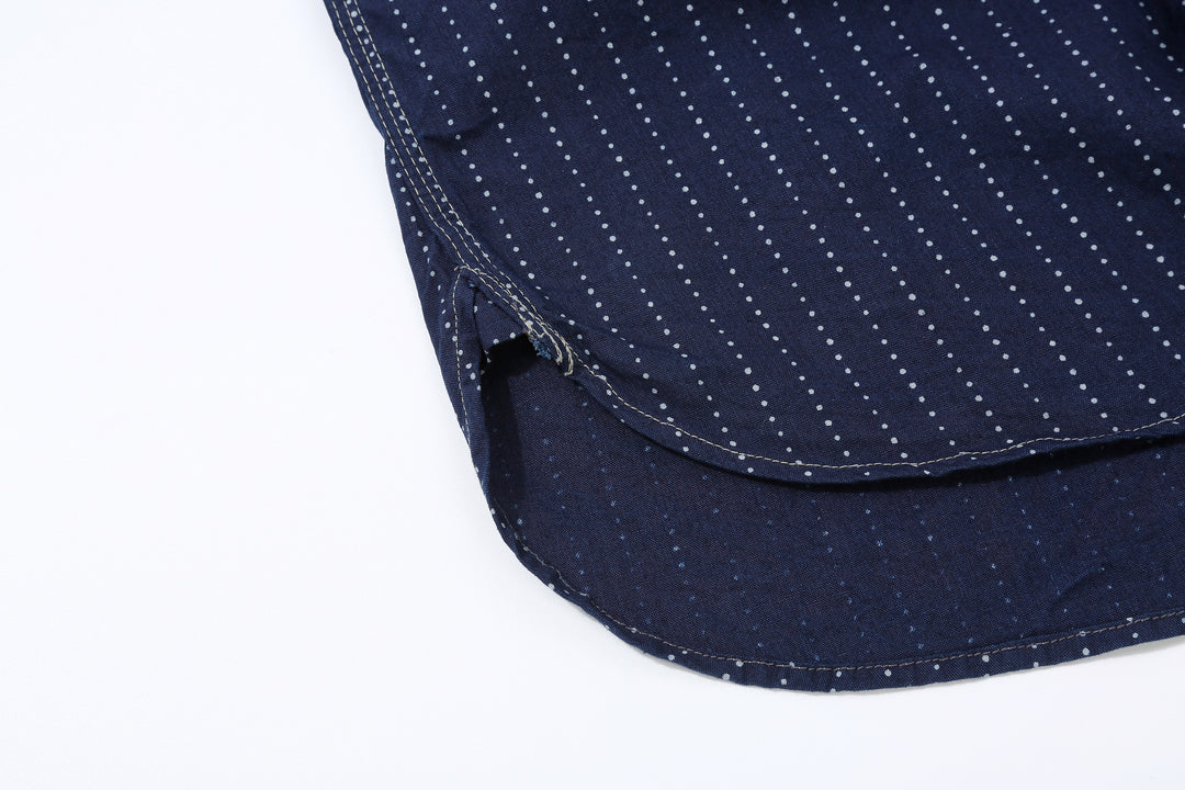 DALEE’S & CO. Signal Savvy Indigo Wabash Work Shirt – Side Hem Detail