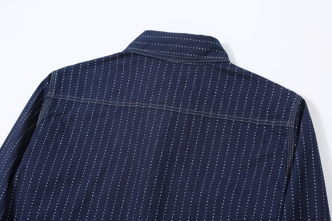 DALEE’S & CO. Signal Savvy Indigo Wabash Work Shirt – Back Yoke Detail