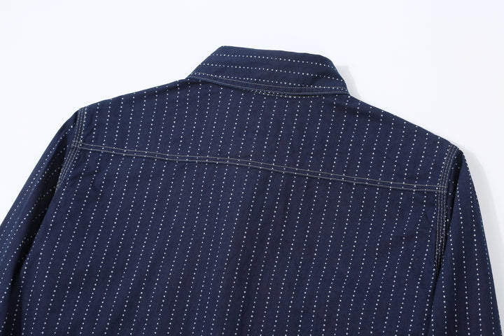 DALEE’S & CO. Signal Savvy Indigo Wabash Work Shirt – Back Yoke Detail
