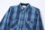 Samurai Jeans SKN24-01W rain drop kasuri sashiko flannel work shirt front view collar