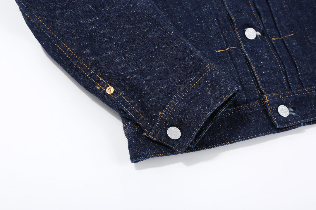 Samurai Jeans S101AX "AI Plus" Natural Indigo Mixed 18oz Selvedge Denim Jacket Cuff