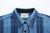 Samurai Jeans SKN24-01W rain drop kasuri sashiko flannel work shirt front view collar