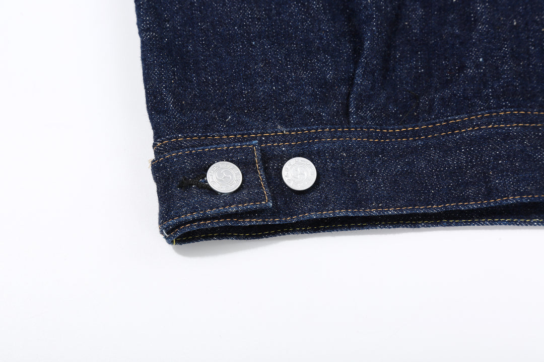 Samurai Jeans S101AX "AI Plus" Natural Indigo Mixed 18oz Selvedge Denim Jacket Buttons
