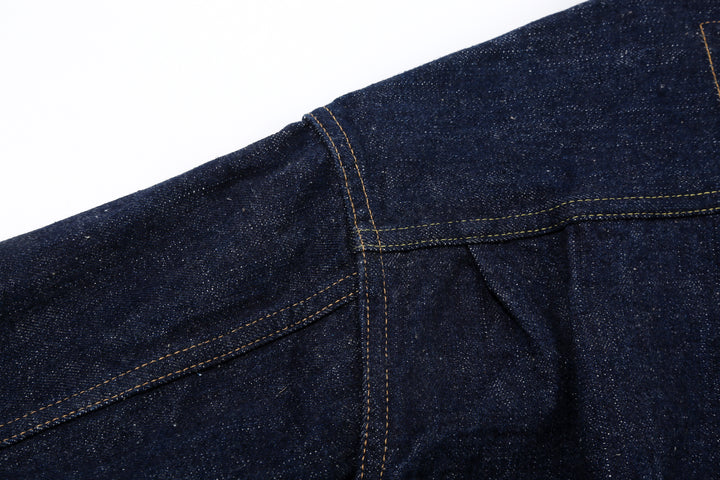 Samurai Jeans S101AX "AI Plus" Natural Indigo Mixed 18oz Selvedge Denim Jacket Seam