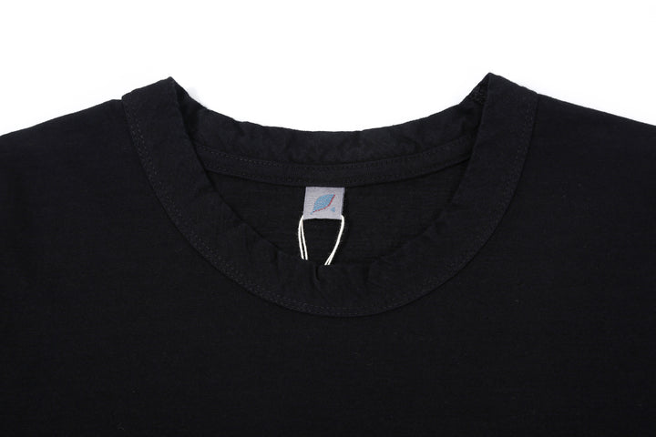 Pure Blue Japan LS-5011-IDBK indigo black jersey long sleeve T-shirt fading cotton Japan binder neck