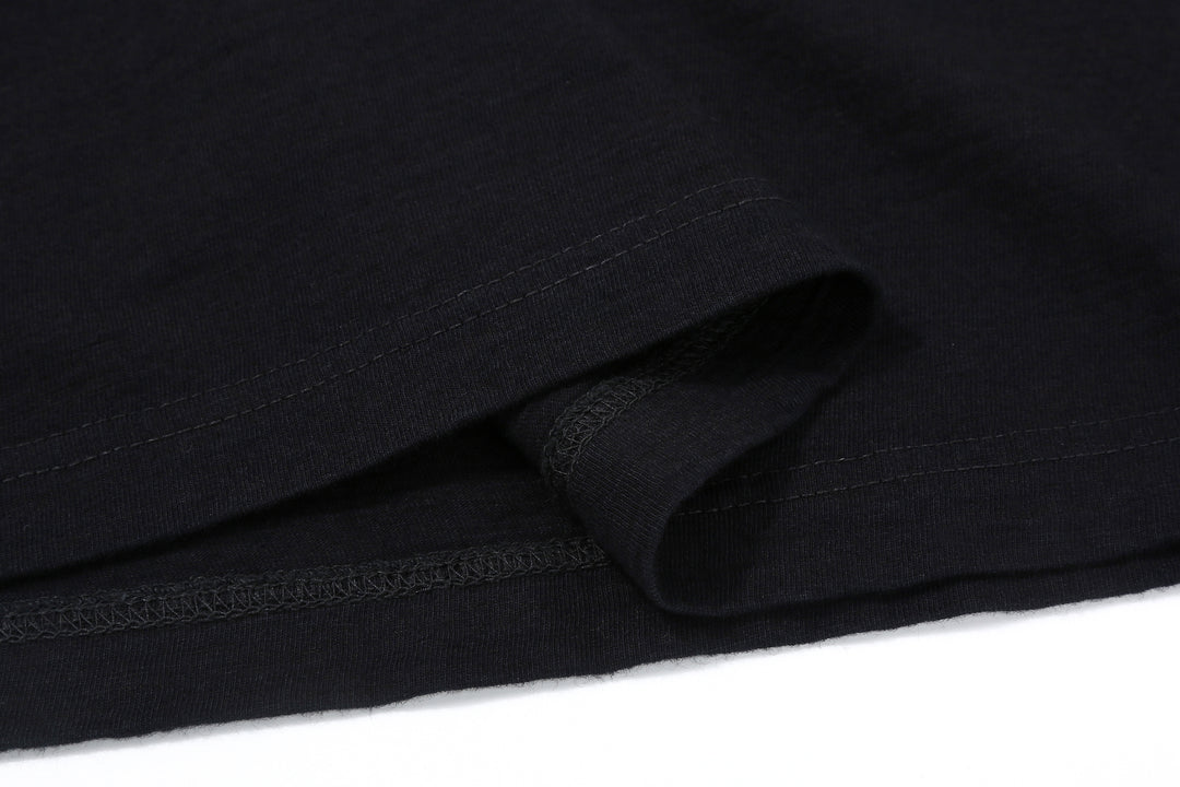 Pure Blue Japan LS-5011-IDBK Indigo Jersey Crew Neck Long Sleeved T-shirt - Indigo + Black