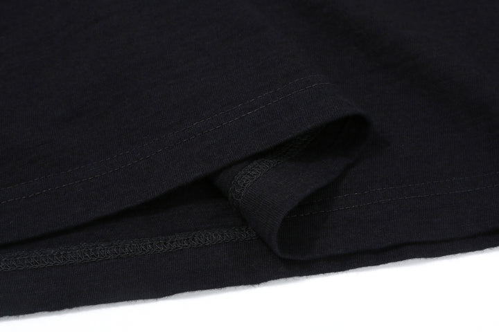 Pure Blue Japan LS-5011-IDBK Indigo Jersey Crew Neck Long Sleeved T-shirt - Indigo + Black