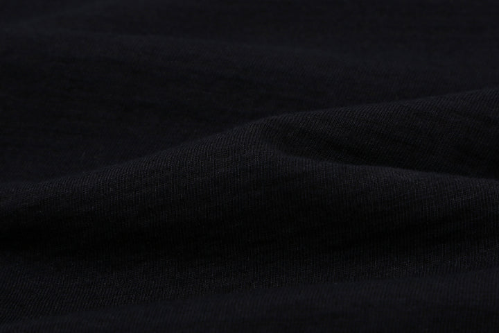 Pure Blue Japan LS-5011-IDBK indigo black jersey long sleeve T-shirt fading cotton Japan close up