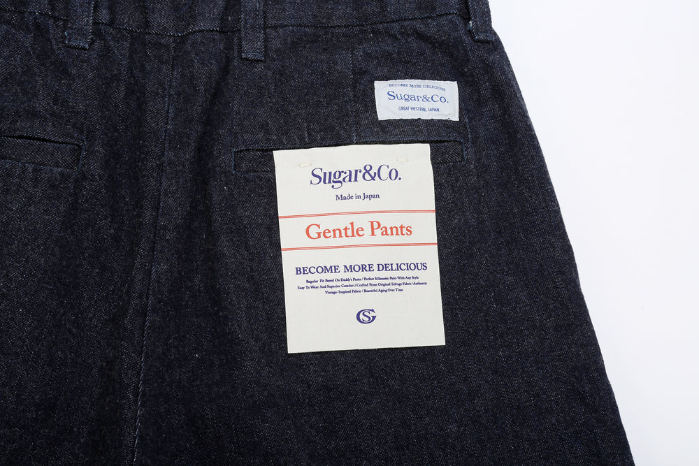 Sugar & Co SGR-S01 12oz selvedge indigo denim gentle pants back pocket