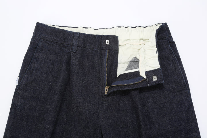 Sugar & Co SGR-S01 12oz selvedge indigo denim gentle pants front view zipper