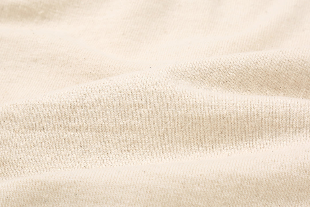Samurai Jeans SJST-SC04 Samurai Cotton Polo Shirt Made in Japan Natural Fabric Close Up