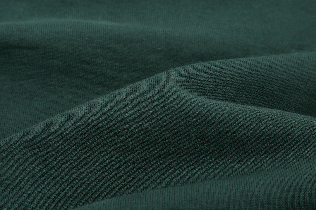 Deluxeware S101-00 20oz Loopwheeled Sweatshirt in D.Green – Loopwheel Jersey Fabric Detail