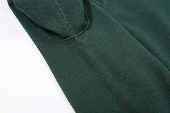 Deluxeware S101-00 20oz Loopwheeled Sweatshirt in D.Green – Armhole Flat Seam Construction