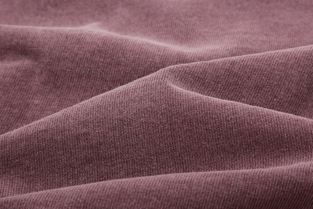 Dubble Works 37001-PD Stand Wheeler Heavyweight T-Shirt - Pigment Dyed Made in Japan Fabric Close Up