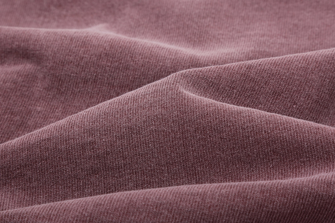 Dubble Works 37001-PD Stand Wheeler Heavyweight T-Shirt - Pigment Dyed Made in Japan Fabric Close Up
