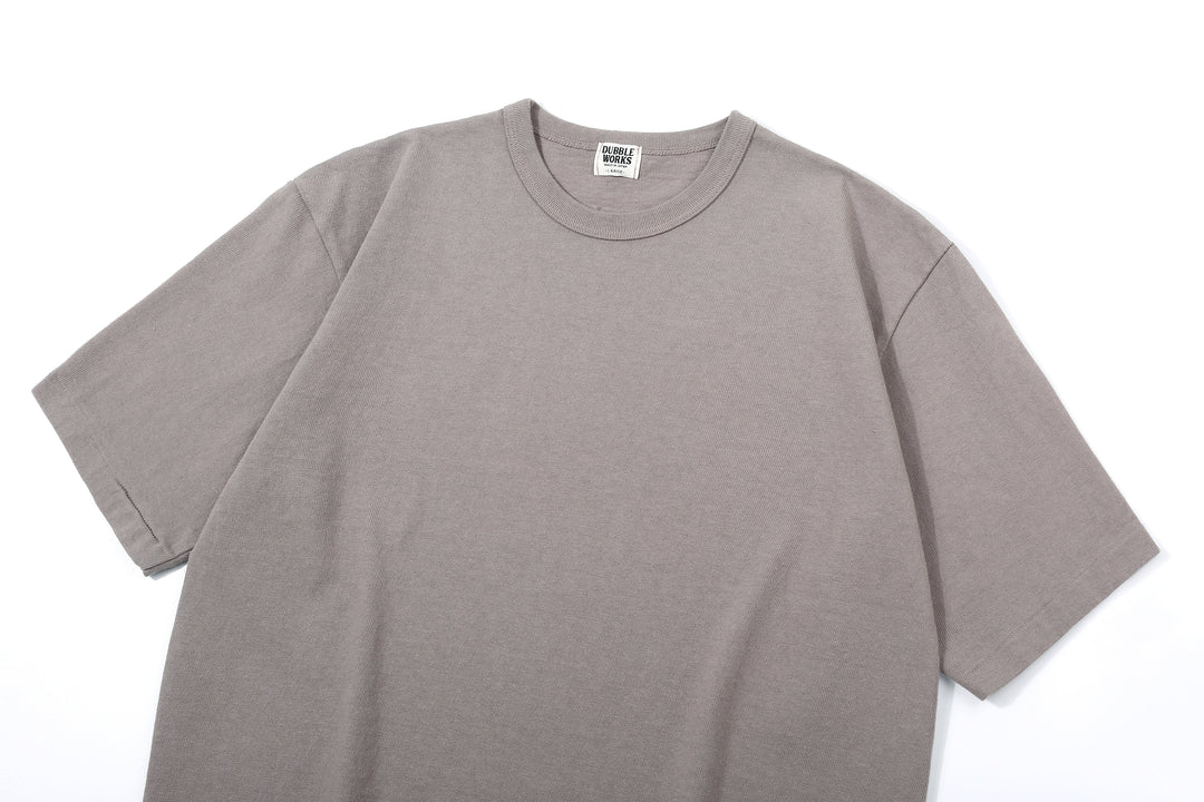 Dubble Works 37001 Stand Wheeler Heavyweight T-Shirt Made in Japan crew neck grey collar