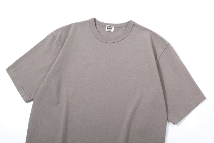 Dubble Works 37001 Stand Wheeler Heavyweight T-Shirt Made in Japan crew neck grey collar