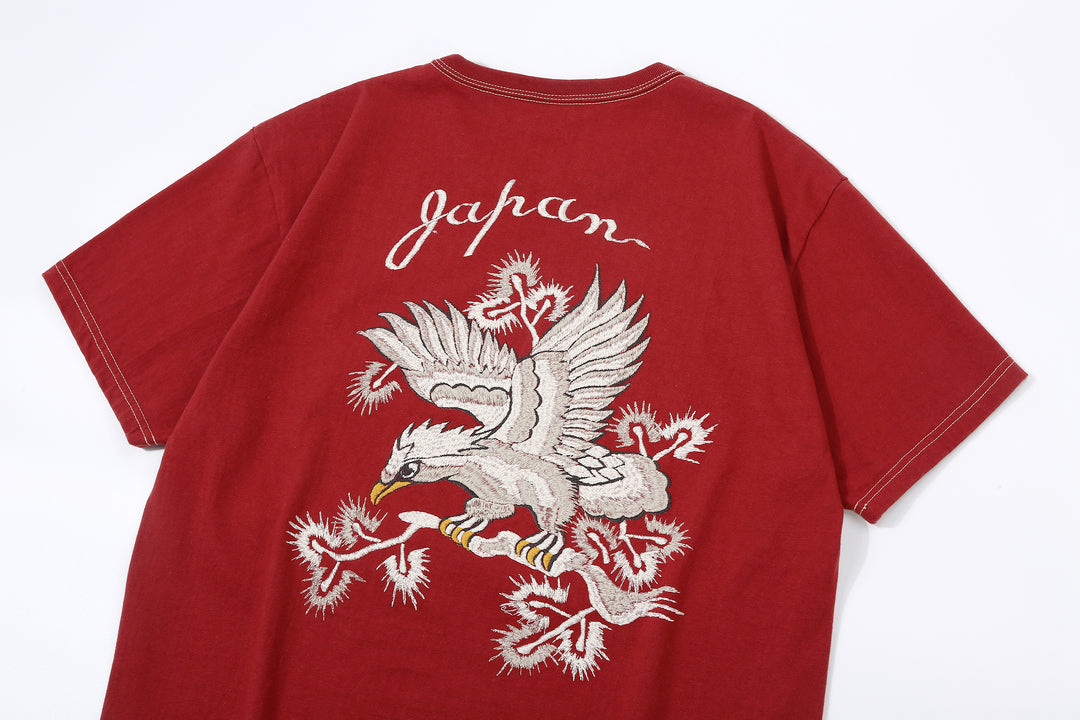 The Flat Head FN-THC-054SP Eagle Graphic T-Shirt - Crew Neck