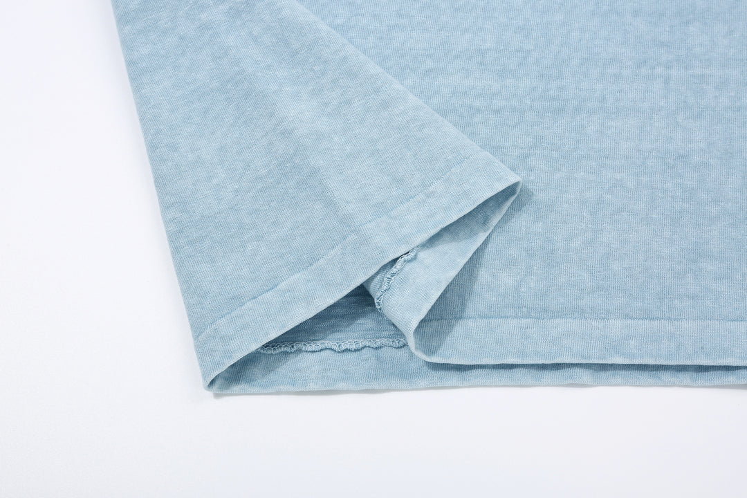 Dubble Works 7.7oz Recycled Cotton Slub Jersey T-Shirt Made in Japan Hem Detail ダブルワークス  半袖Tシャツ