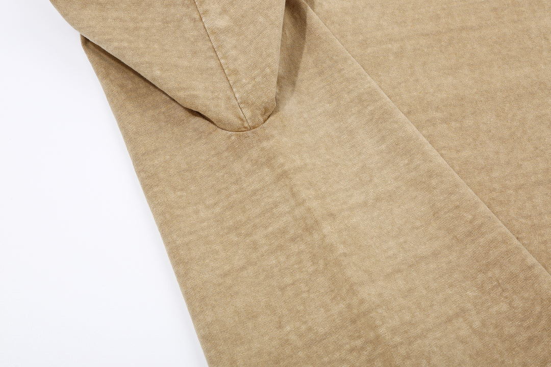 Dubble Works 7.7oz Recycled Cotton Slub Jersey T-Shirt Made in Japan Side Detail ダブルワークス  半袖Tシャツ