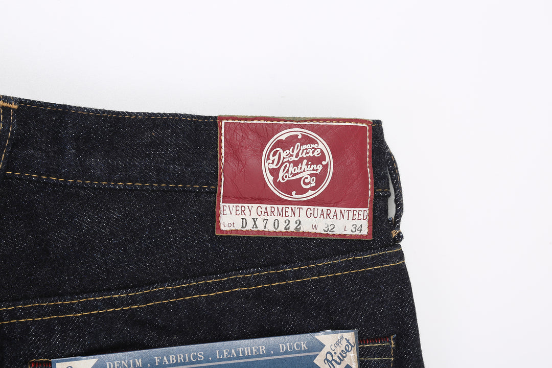 Deluxeware DX7022 22oz Selvedge Denim Jeans – Cowhide Leather Patch