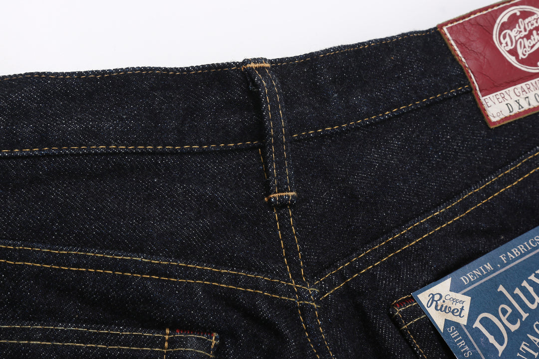 Deluxeware DX7022 22oz Selvedge Denim Jeans – Back Waistband Centre Belt Loop