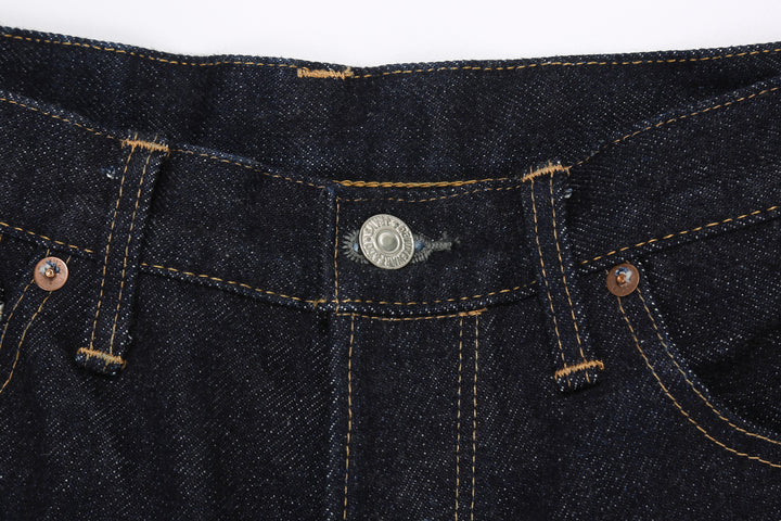 Deluxeware DX7022 22oz Selvedge Denim Jeans – Front Waistband and Top Button