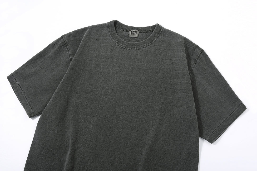 Dubble Works 7.7oz Recycled Cotton Slub Jersey T-Shirt Made in Japan Collar ダブルワークス  半袖Tシャツ