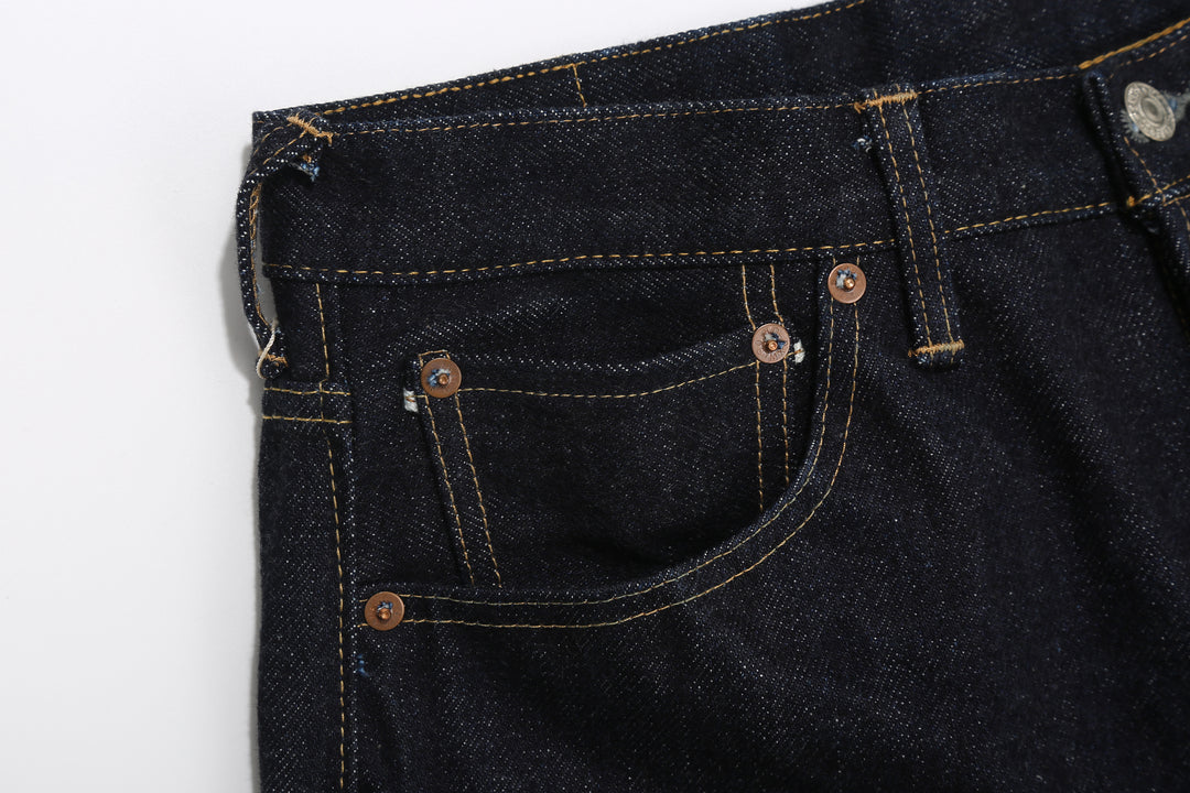 Deluxeware DX7022 22oz Selvedge Denim Jeans – Coin Pocket and Rivet Detail