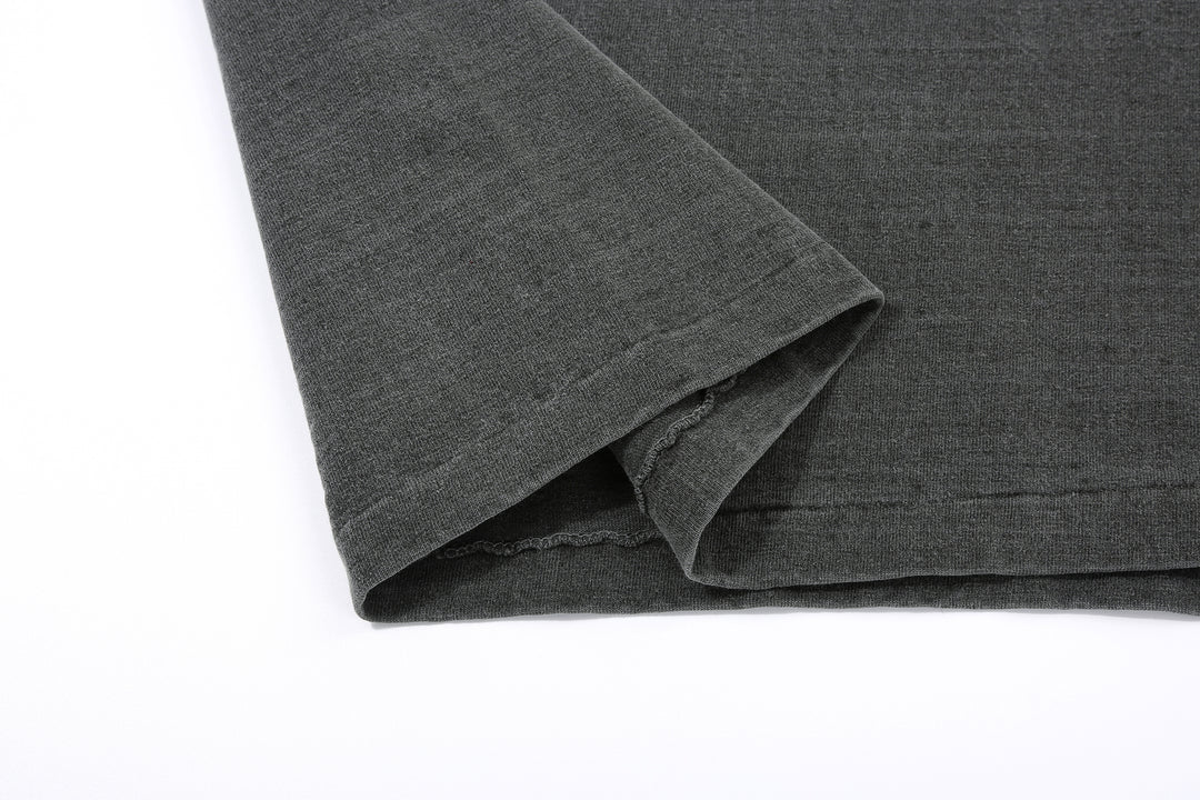 Dubble Works 7.7oz Recycled Cotton Slub Jersey T-Shirt Made in Japan Hem Detail ダブルワークス  半袖Tシャツ