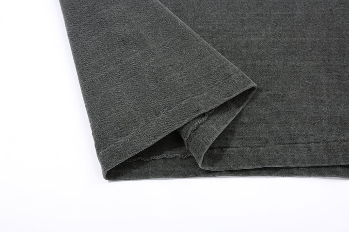 Dubble Works 7.7oz Recycled Cotton Slub Jersey T-Shirt Made in Japan Hem Detail ダブルワークス  半袖Tシャツ