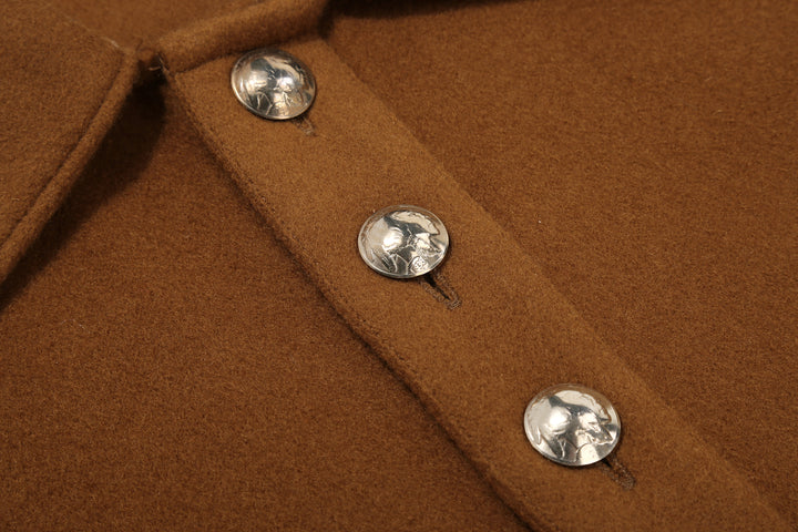 Stevenson Overall Co. Brave Man – BM2 Wool Navajo shirt - Brown