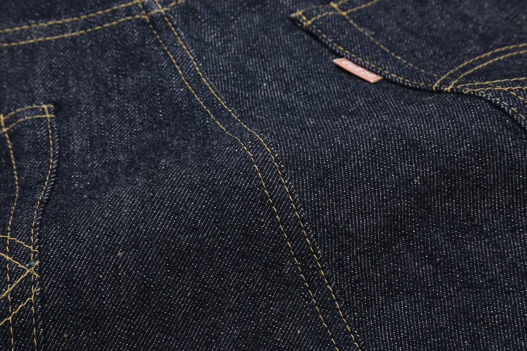 Warehouse Dead Stock Blue Lot 1000XX Straight Fit Jeans – Back Side Seam - Detail