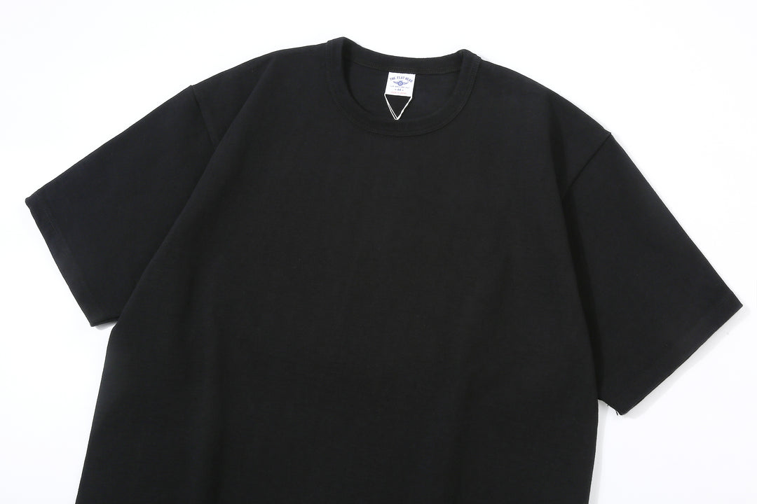 The Flat Head FN-HTK-001 20oz heavyweight loopwheel T-shirt black detail