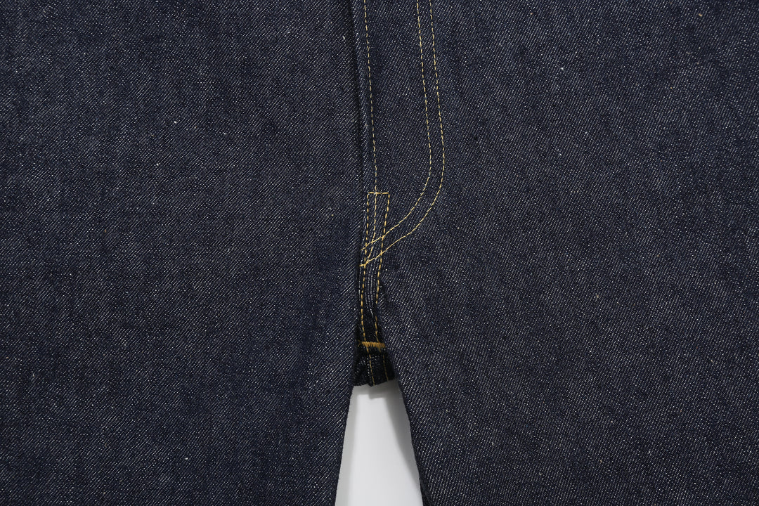 Warehouse Dead Stock Blue Lot 1000XX Straight Fit Jeans – Front Rise And Crotch Seam - Detail