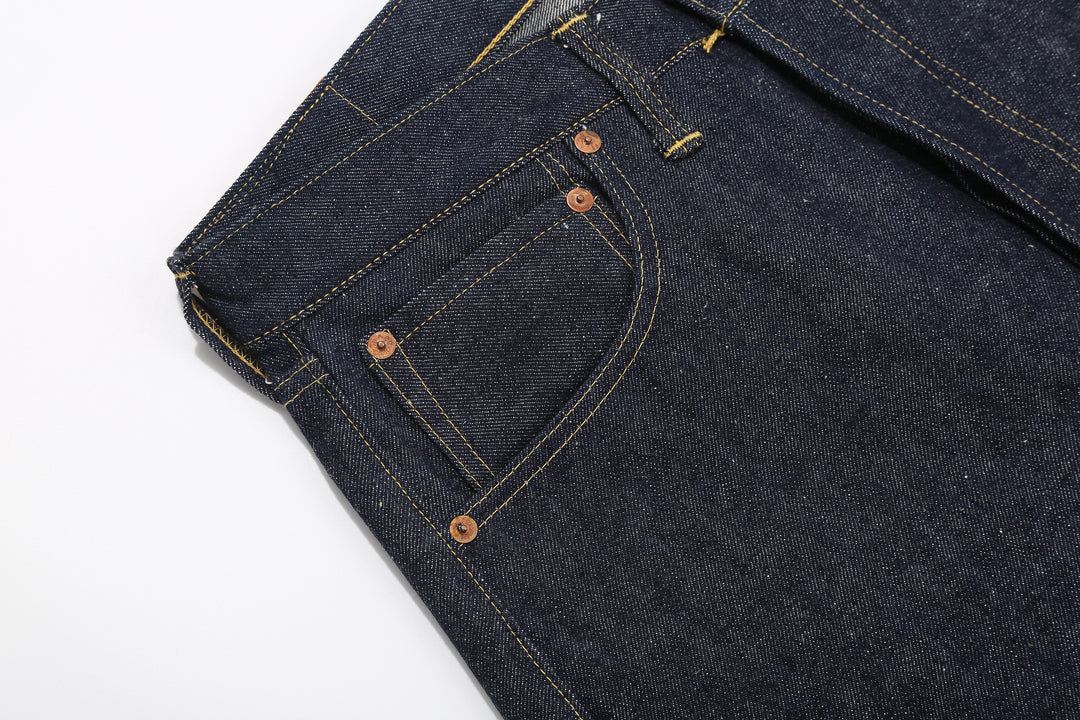 Warehouse Dead Stock Blue Lot 1000XX Straight Fit Jeans – Coin Pocket Construction - Detail