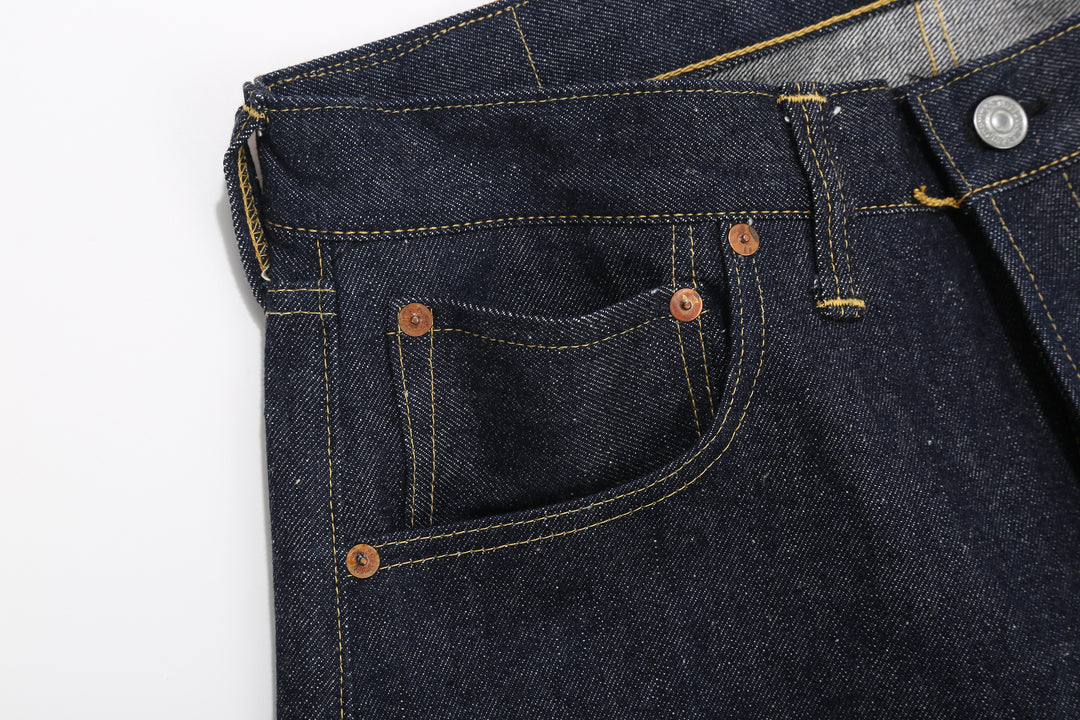 Warehouse Dead Stock Blue Lot 1000XX Straight Fit Jeans – Coin - Pocket And Front Waistband