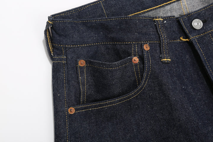 Warehouse Dead Stock Blue Lot 1000XX Straight Fit Jeans – Coin - Pocket And Front Waistband