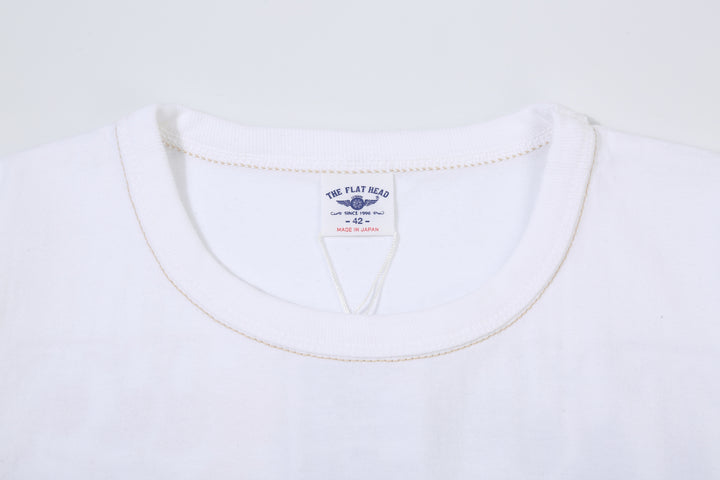 The Flat Head FN-THC-053 chopper gradation print T-shirt white collar