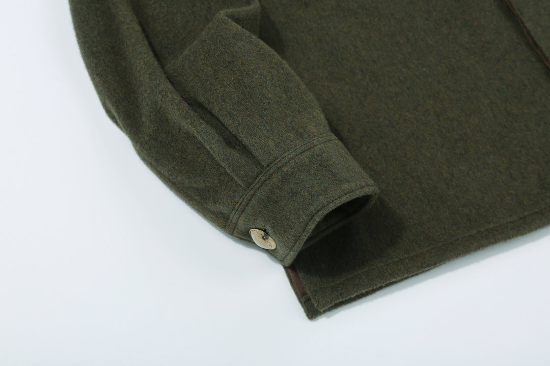 Stevenson Overall Co. Brave Man – BM2 Wool Navajo shirt - Heather Olive