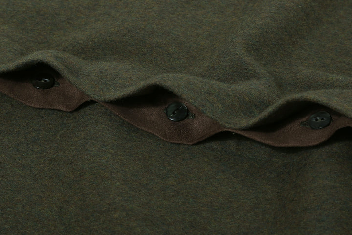 Stevenson Overall Co. Brave Man – BM2 Wool Navajo shirt - Heather Olive