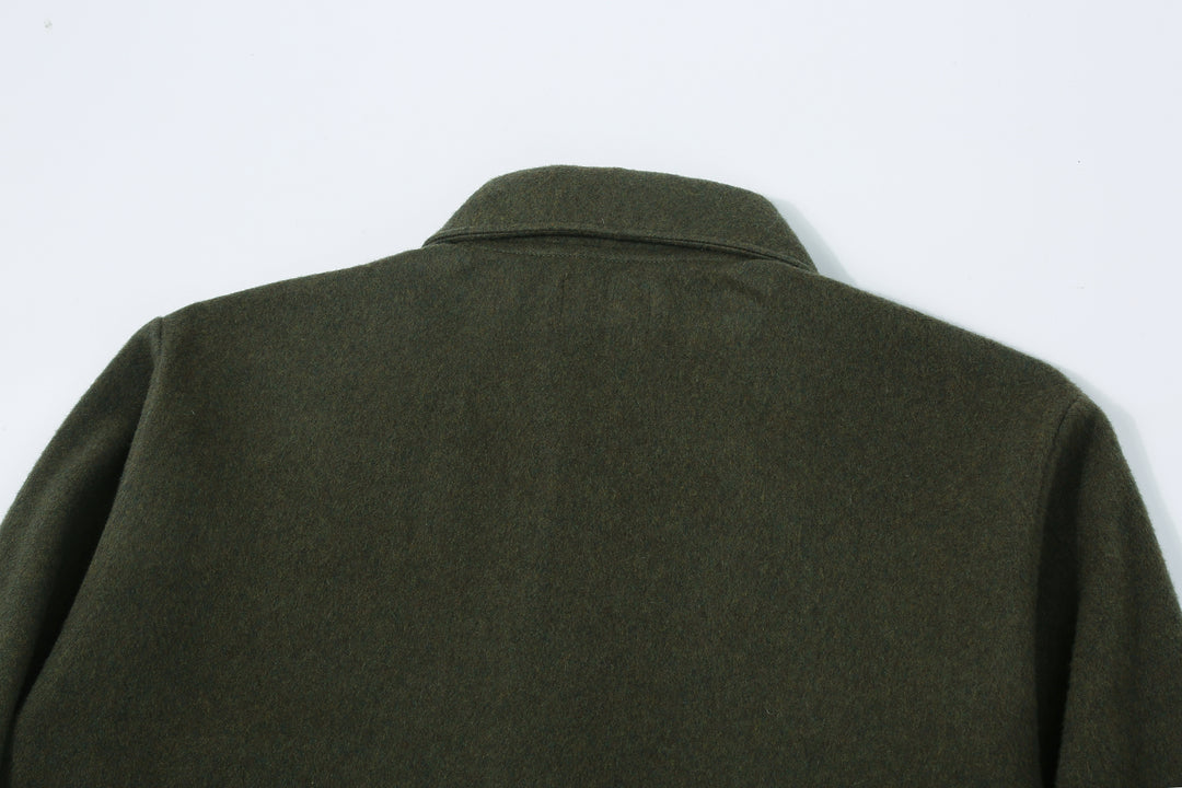 Stevenson Overall Co. Brave Man – BM2 Wool Navajo shirt - Heather Olive