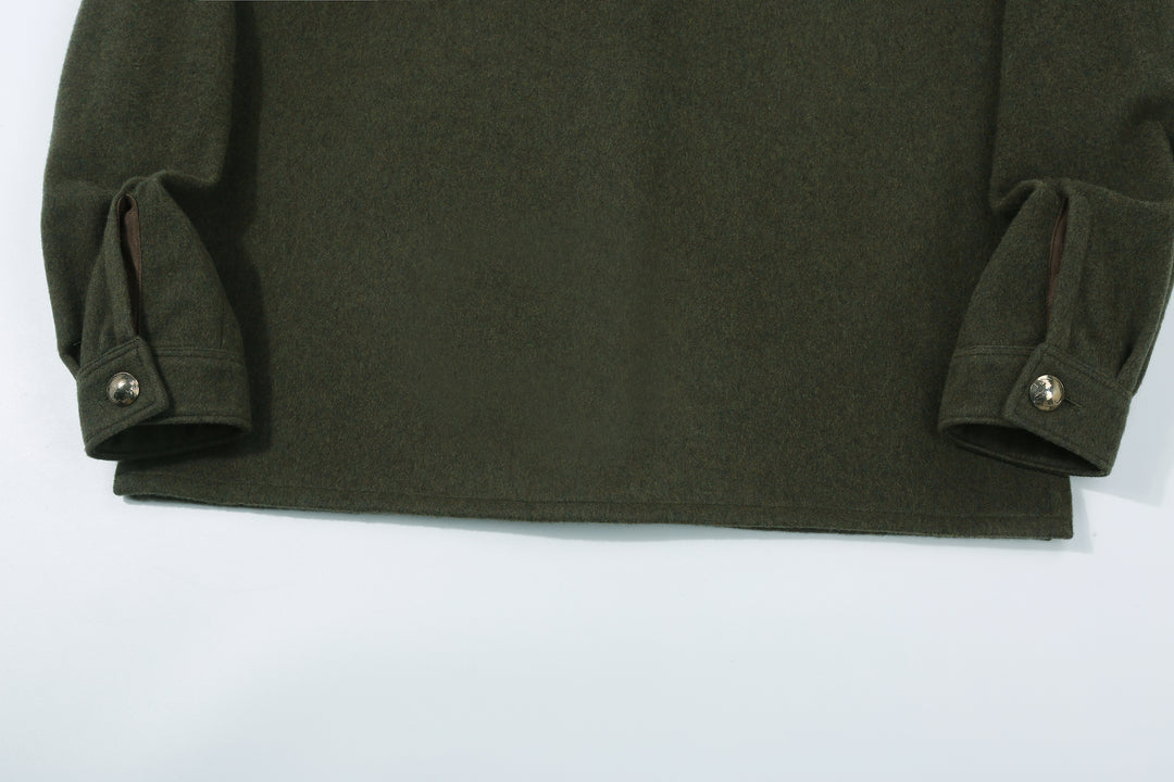 Stevenson Overall Co. Brave Man – BM2 Wool Navajo shirt - Heather Olive